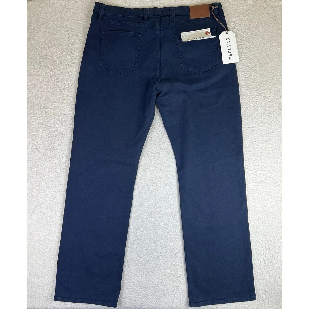 Tecovas Straight Cut Comfort Jeans Mens 40x34 Blue Straight Stretch Denim NEW